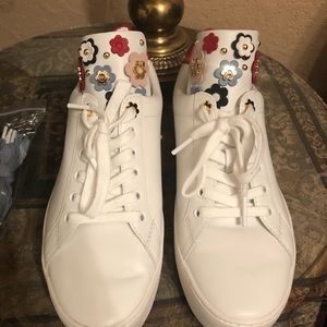White Michael Kors tennis shoes